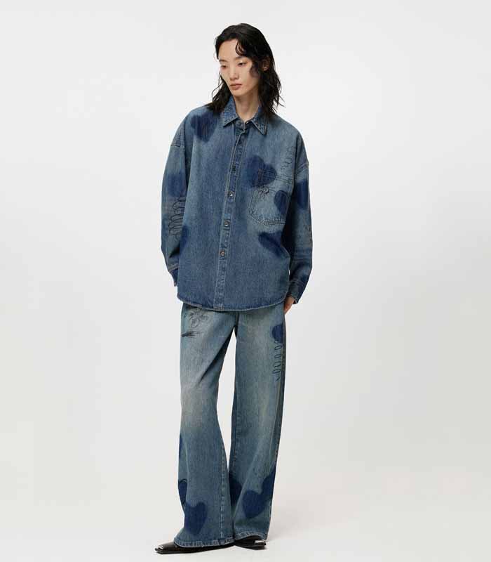 Premium Distressed Denim Two-Piece
