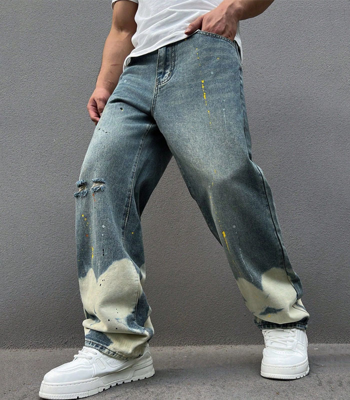 Men's Fashionable Straight-Leg American-Style Jeans