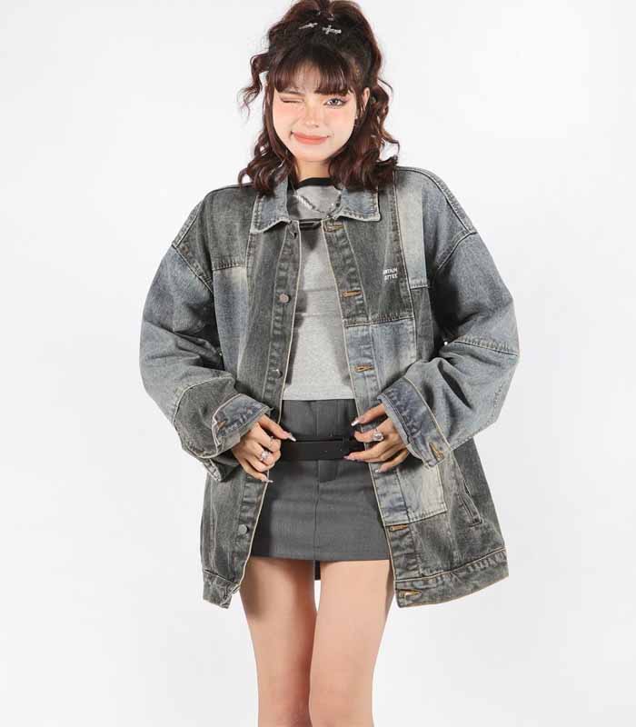 American style wash denim jacket