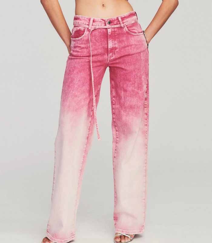 Faded pink women's jeans