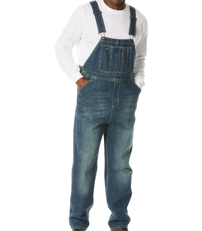 Custom Mens Bib Denim Overalls ripped Fashion Ankle Length Overalls