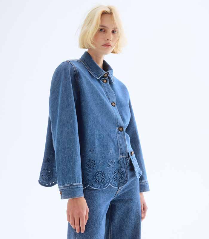 Classic Shirt Collar Denim Jacket