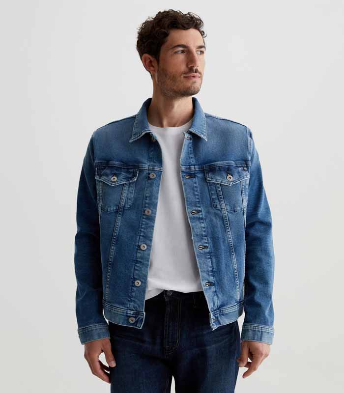 Slim Fit Classic  Denim Jacket for man dark blue