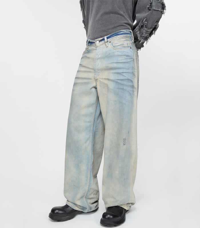 men's Baggy fit jeans  -light blue