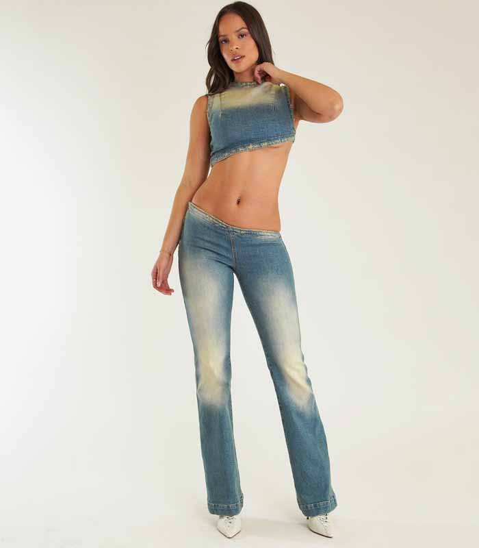 Ez Slouch Logo Cut Out Jeans