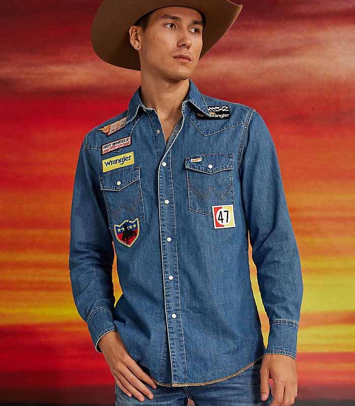 Wrangler Retro Blue Cowboy Shirt