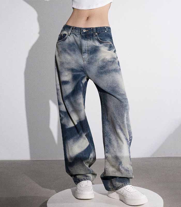 Grey denim jeans for men