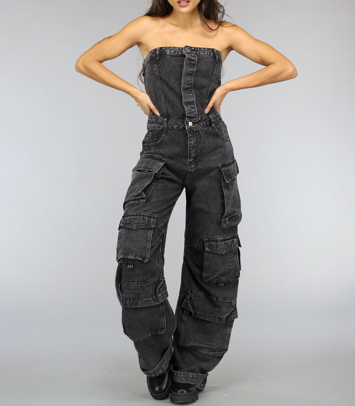 jumpsuit straple denim vaquero