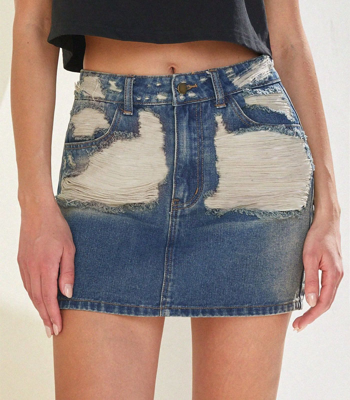Upcycled Denim Skirt