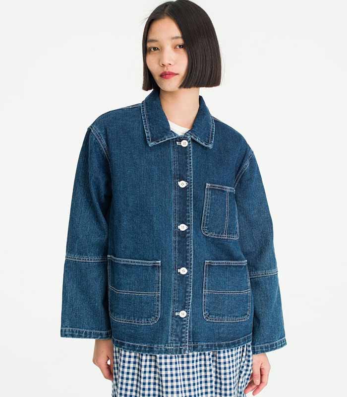Women's Large Pocket Denim Jacket