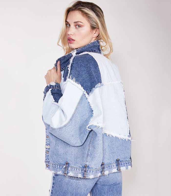 Asymmetrical Color Block Jacket
