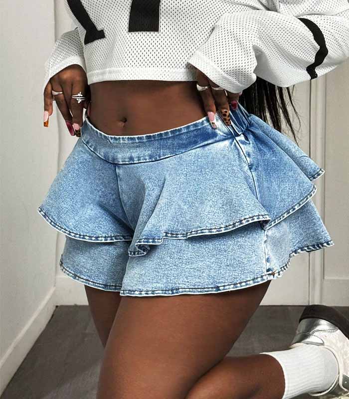 Women's Sexy Leopard Print Denim Shorts For Party