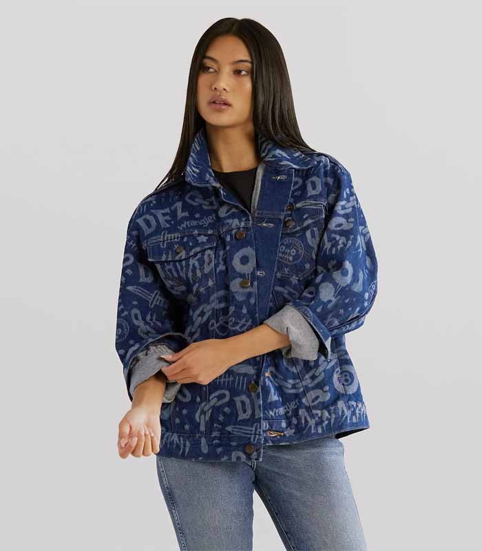 Custom Laser-Engraved Denim Jacket