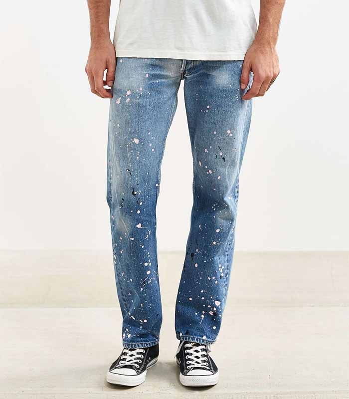Vintage  Paint Splatter Jeans