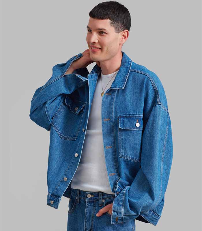 Oversized Denim Jacket - Medium Wash