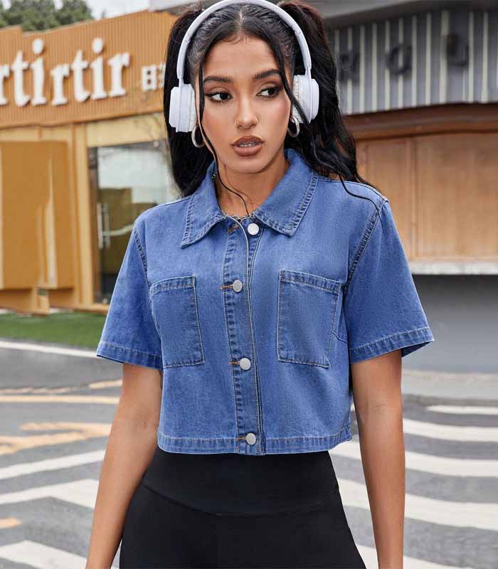 Women's Casual Short Denim tops For Summer