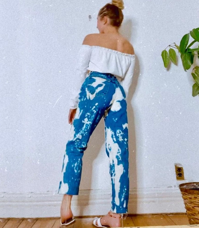 Custom Tie-dye Washed Jeans for Women