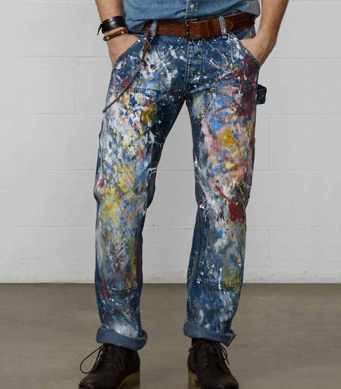 Custom painted jeans