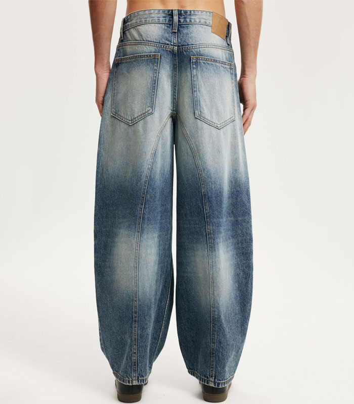 Men's Baggy Balloon Jean in Riot Blue