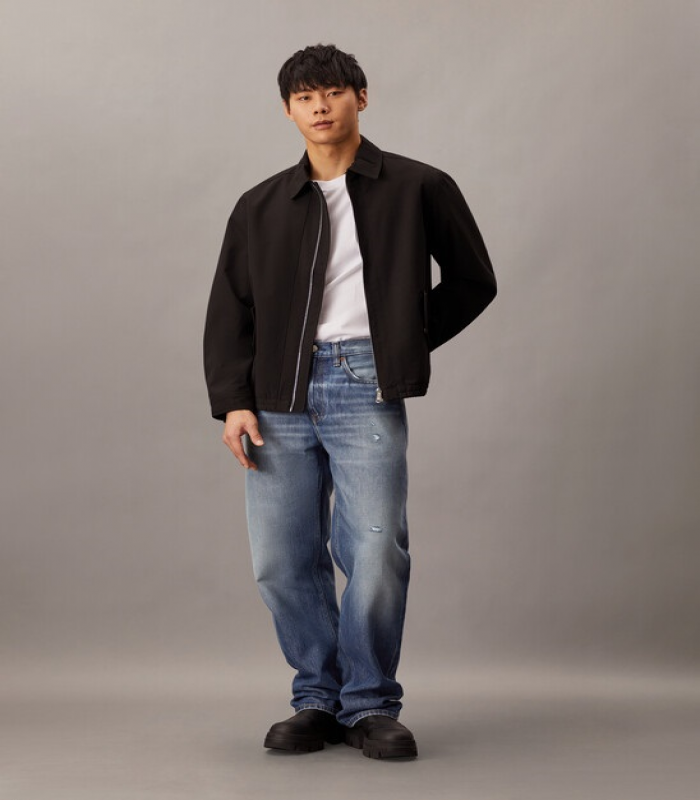 diznew 2025 top quality wholesale custom logo denim pants hip hop baggy wide leg men's jeans
